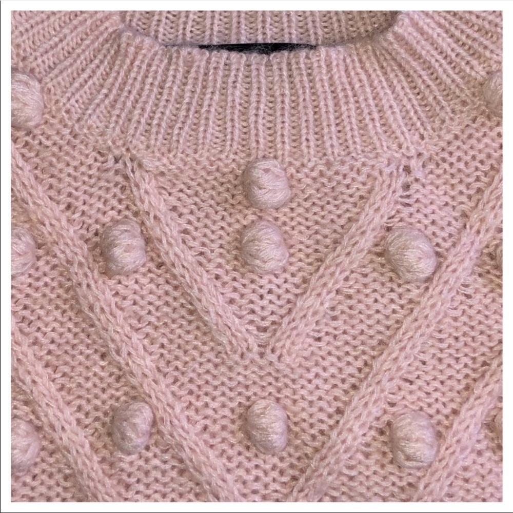 Puff Sleeve Textured Sweater The Linetal - Picture 6 of 7
